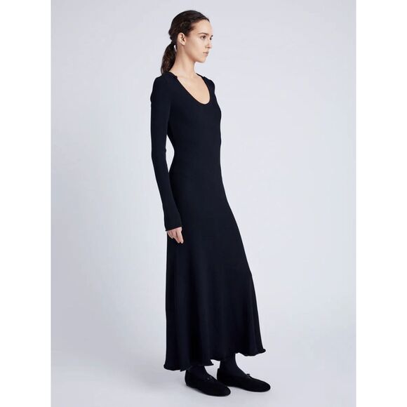 NWT Proenza Schouler Elie Knit Dress in Viscose Rib Size Medium $650 - Picture 2 of 12